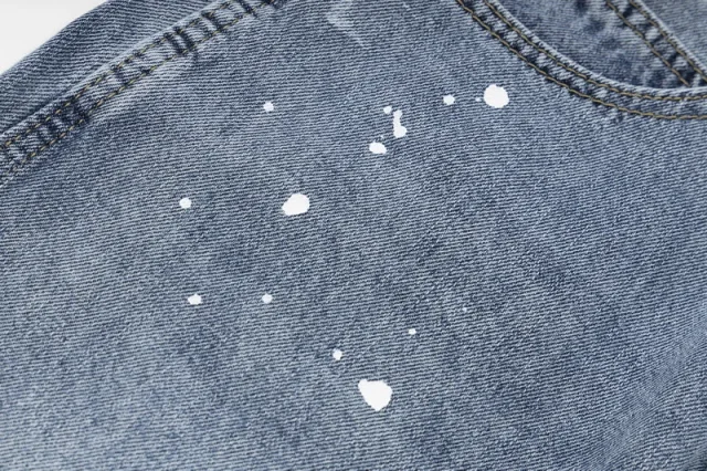 Gallery Dept. Shorts Denim with raw hems; distressed, paint-splatter, and washed variants product detail image 18