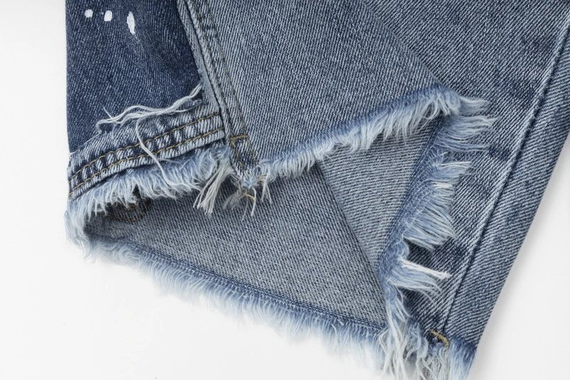 Off-White Paint Splatter Denim Shorts White - 21
