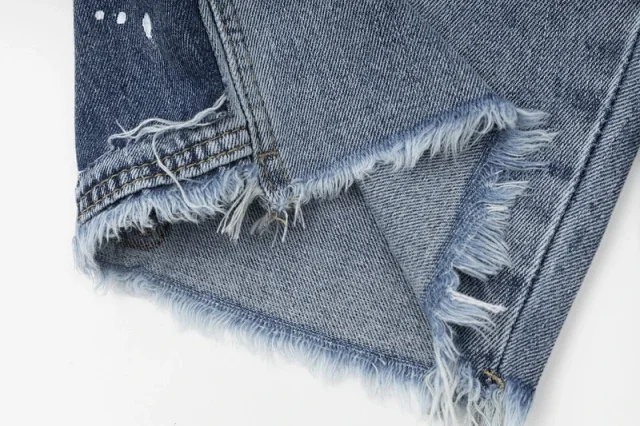 Gallery Dept. Shorts Denim with raw hems; distressed, paint-splatter, and washed variants product detail image 20