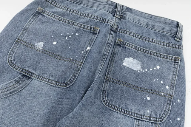 Gallery Dept. Shorts Denim with raw hems; distressed, paint-splatter, and washed variants product detail image 22