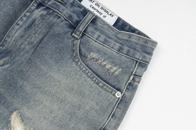 Off-White Paint Splatter Denim Shorts White - 28
