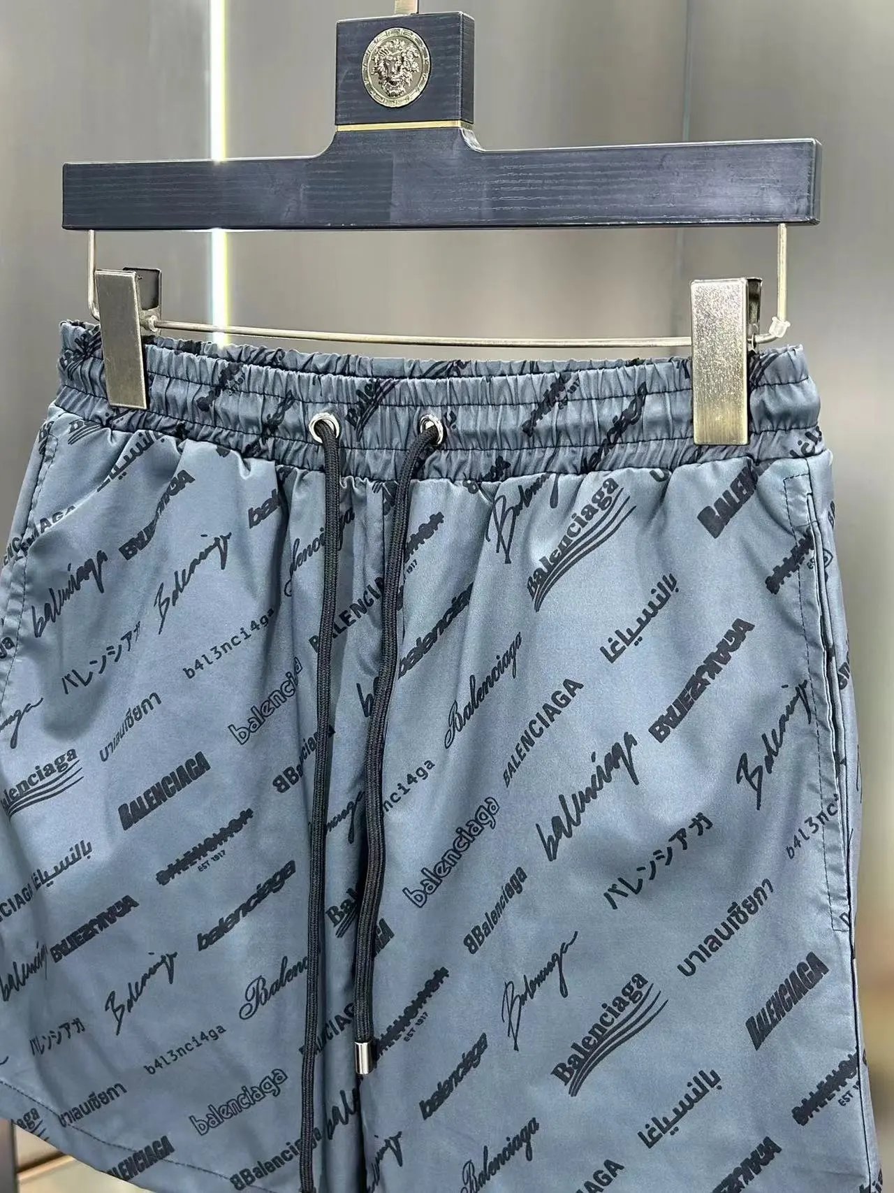 Balenciaga All-Over Logo Print Shorts Black - 25