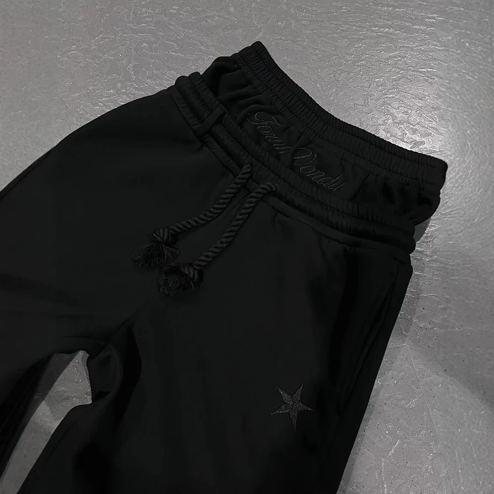 Cross border 2025 New Popular Pentagram Printed Series Youth Couple Leisure Vacation Two piece Wide Leg Pants