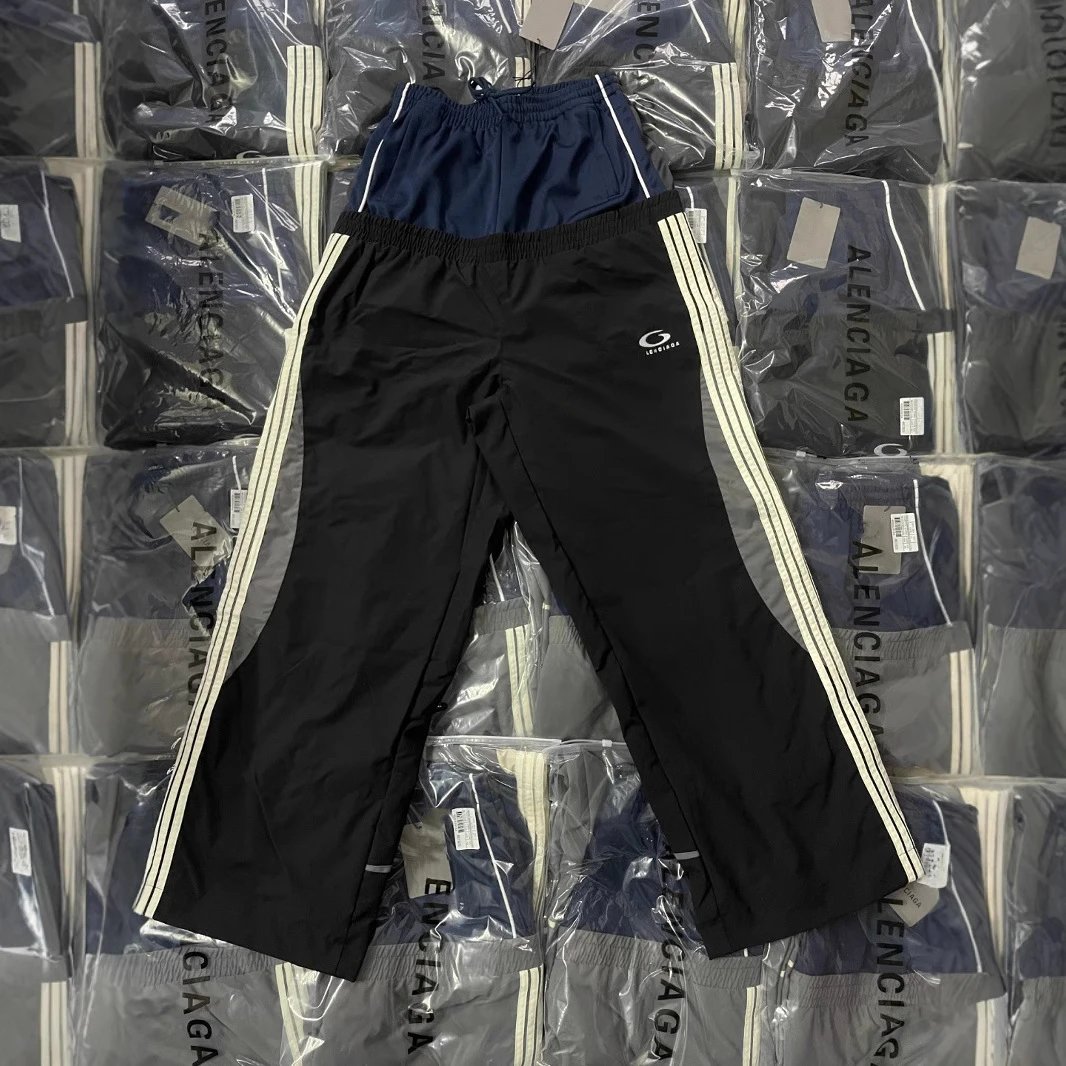 G Track Pants Black with White Stripes