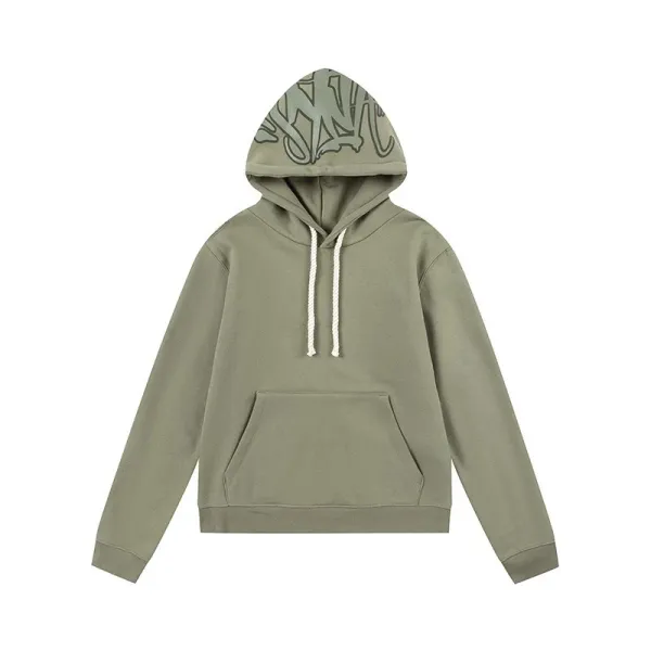 Off-White Hoodie with Graffiti Print Olive Green Hoodie - 18
