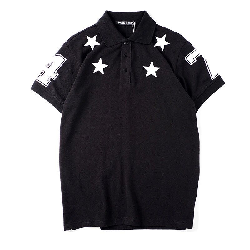 Embroideredfive-pointedstarcottonpoloshirtformenandwome-H-1