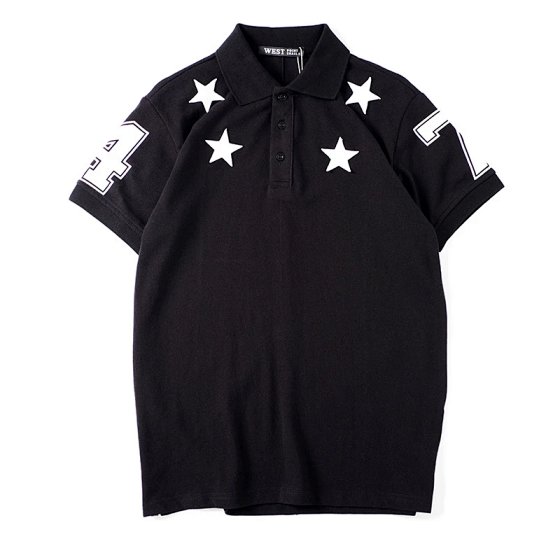 Embroideredfive-pointedstarcottonpoloshirtformenandwome-H-1