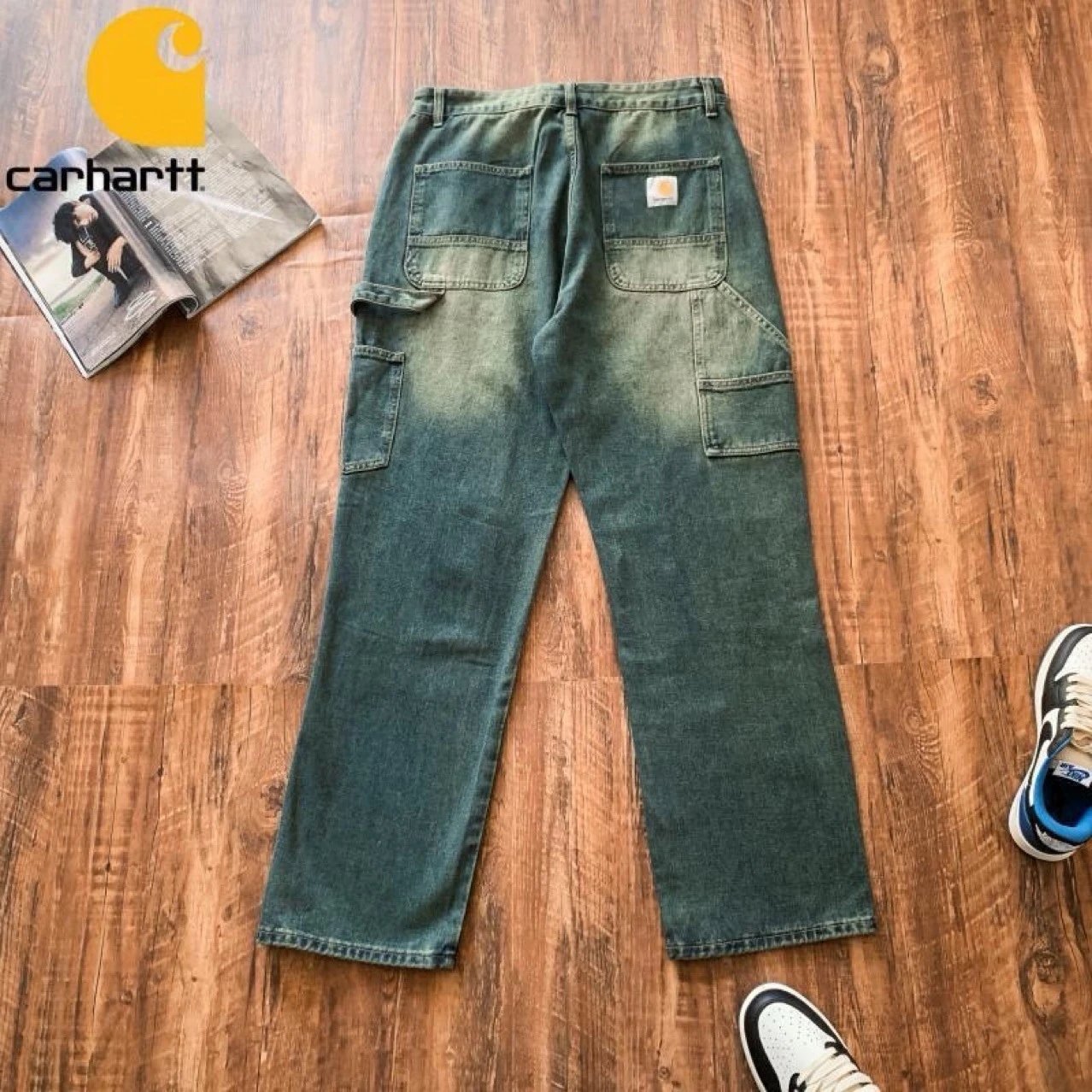 Carhartt Double Knee Washed Denim Pants