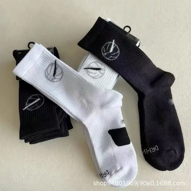 Black and White Athletic Socks