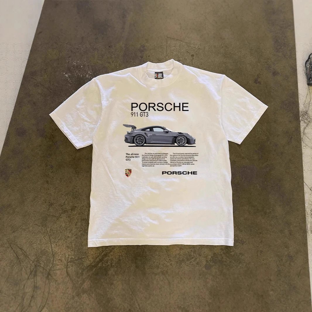 White Porsche 911 GT3 T-Shirt