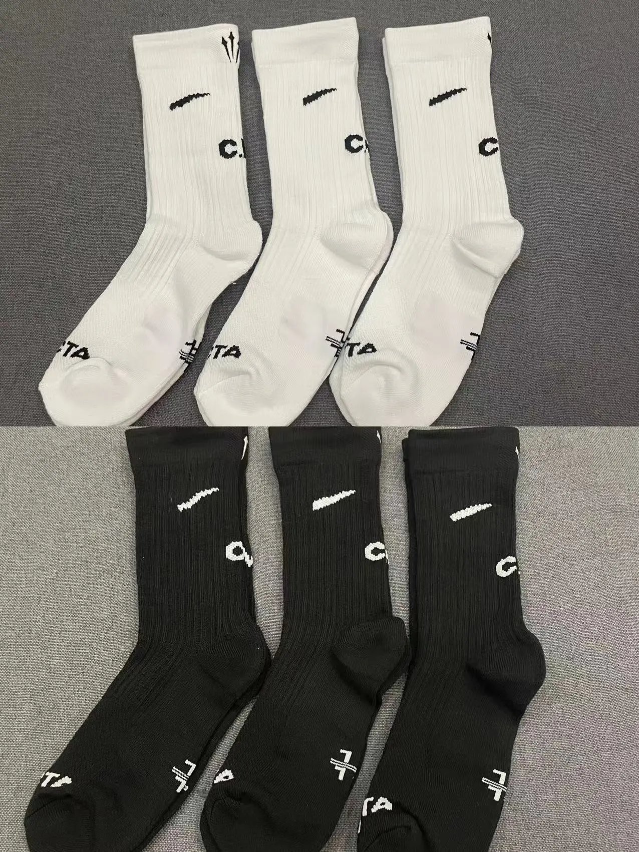 NOCTA Swoosh Crew Socks White - 4