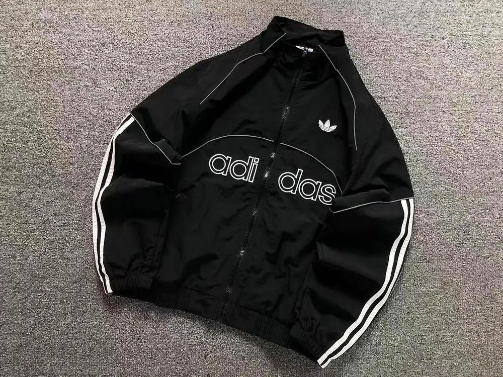Adidas Jackets Trefoil Logo Three-Stripe Zip-Up Track Jacket image 5