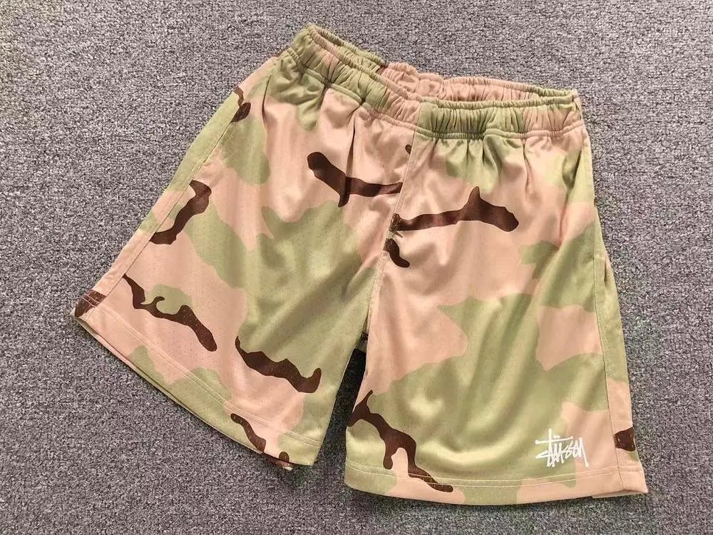 Stüssy Shorts Elastic-Waist Mesh with Camouflage or Leopard Print image 3