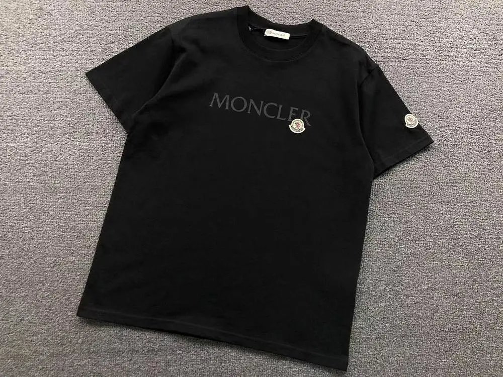 Moncler T-Shirts Short-Sleeve Logo T-Shirt with Sleeve Patch image 4