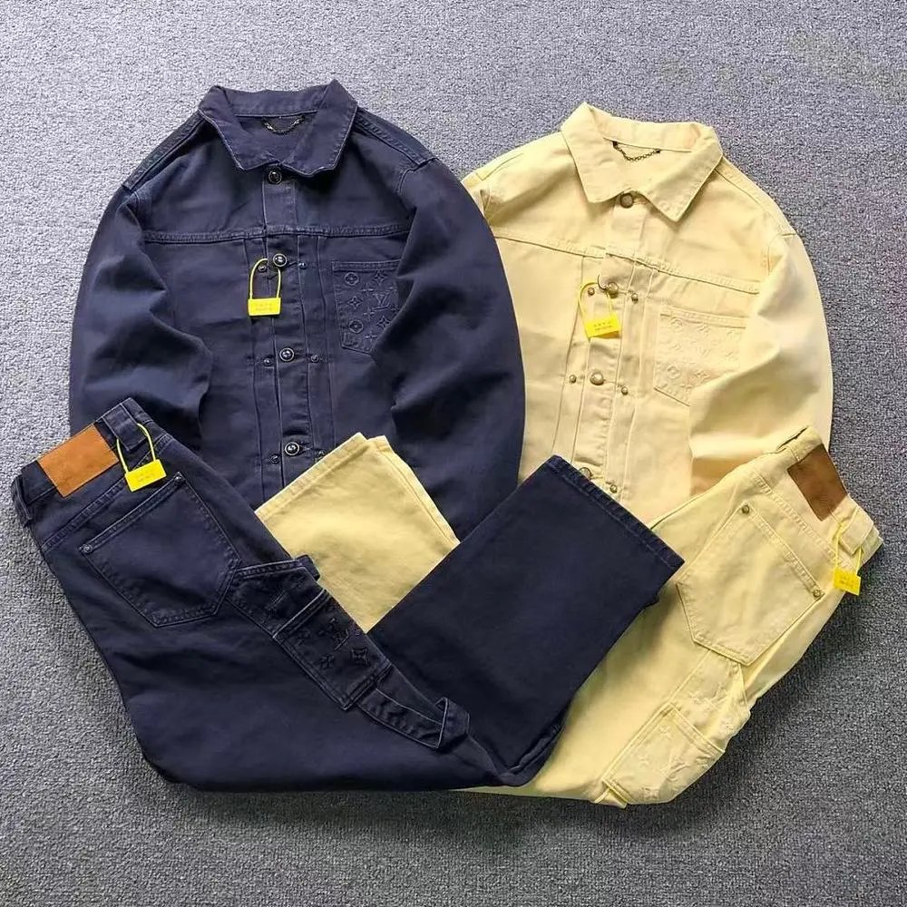 Louis Vuitton denim jacket and denim trousers suit/set — W2CFinds curated find