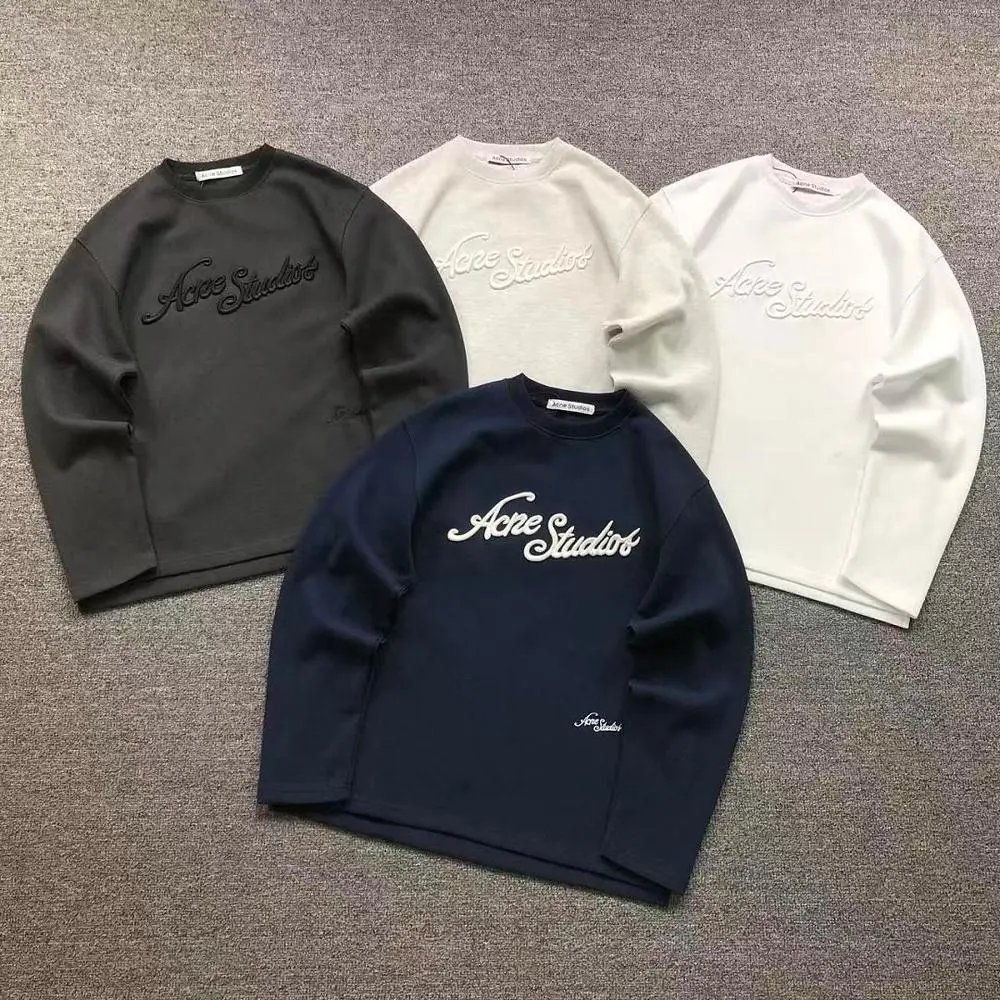 Acne Studios embossed script logo crew neck sweatshirt — W2CFinds curated find