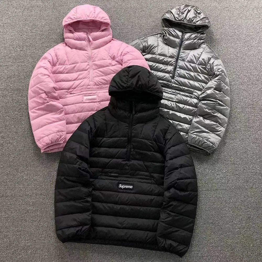 Supreme half zip hooded down jacket — W2CFinds curated find