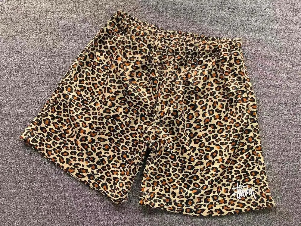 Stüssy Shorts Elastic-Waist Mesh with Camouflage or Leopard Print image 4