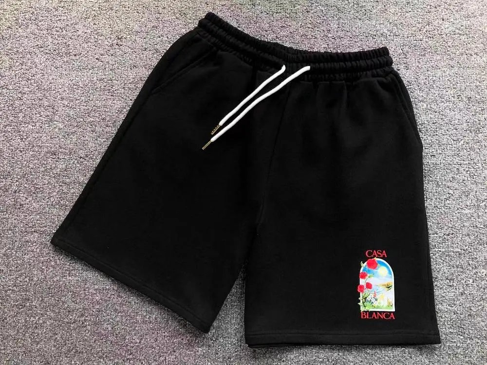 Casablanca Shorts Drawstring with floral arch graphic image 7