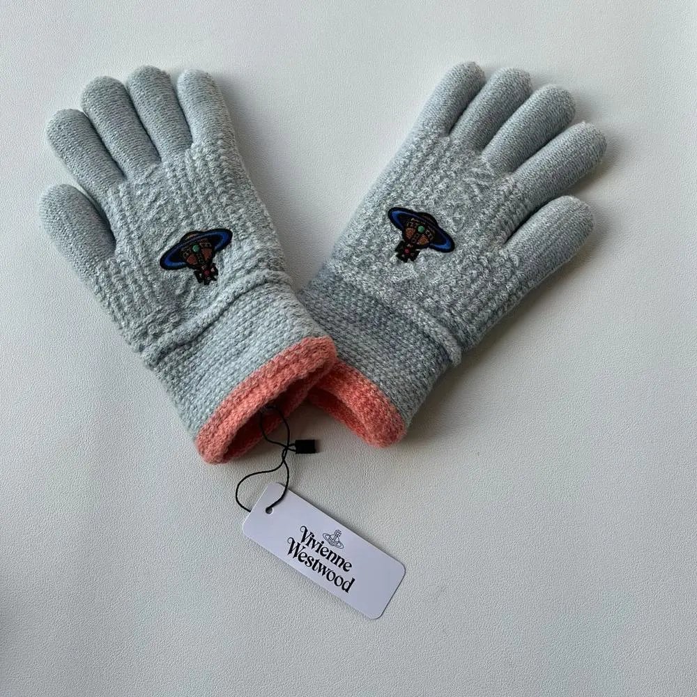 Vivienne Westwood Gloves Orb-embroidered knit — Style 2