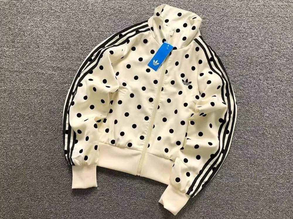 adidas Jackets Polka Dot Three-Stripe Track Jacket image 3