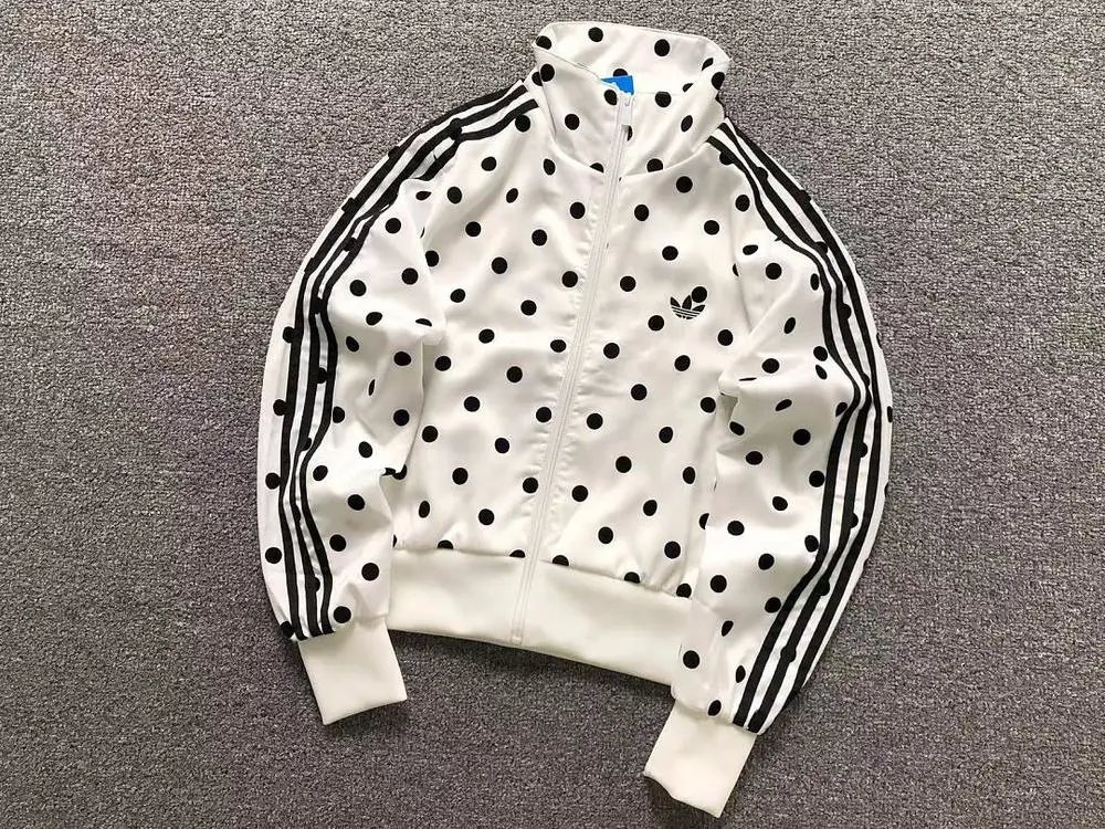 adidas Jackets Polka Dot Three-Stripe Track Jacket image 2