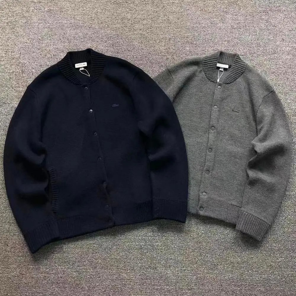 Lacoste stand‑collar cardigan sweater — W2CFinds curated find