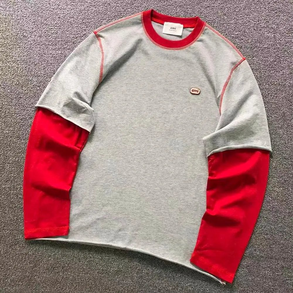 Ami layered color block long sleeve tee — W2CFinds curated find