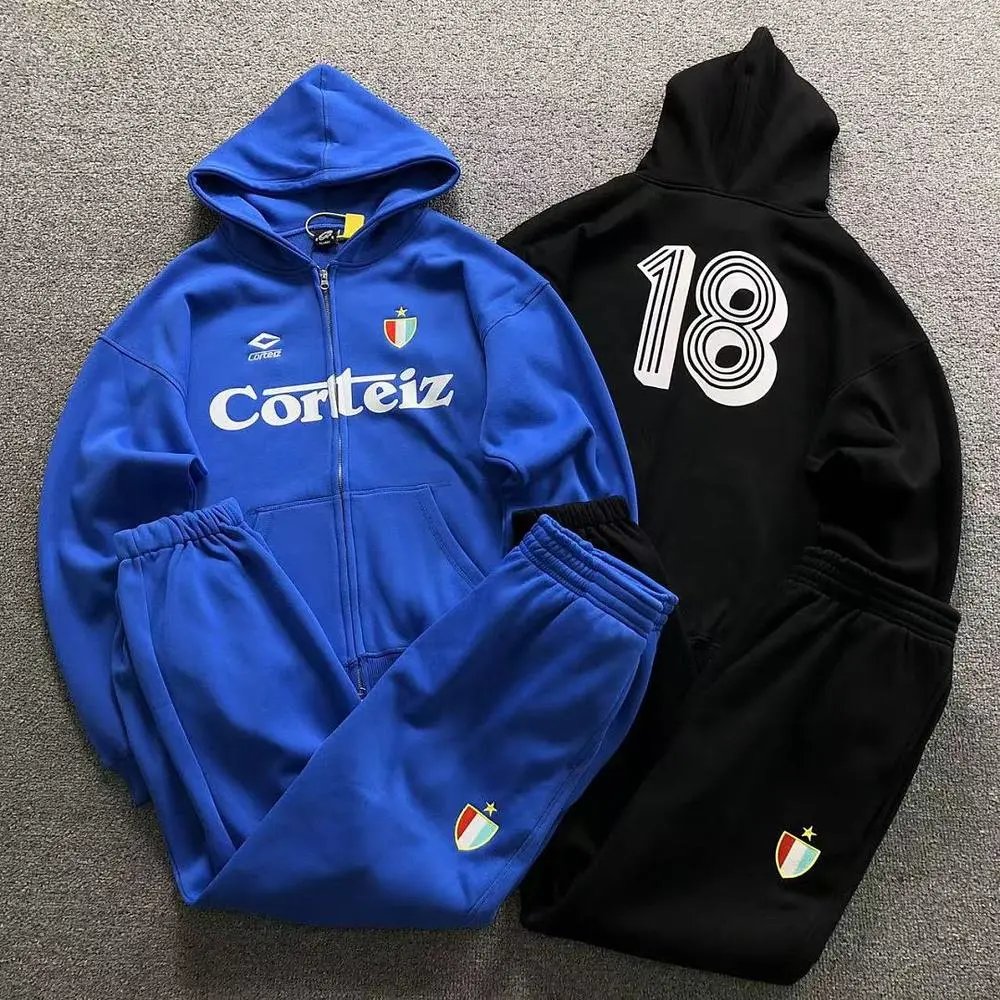 Corteiz Italia badge zip hoodie and sweatpants suit/set — W2CFinds curated find