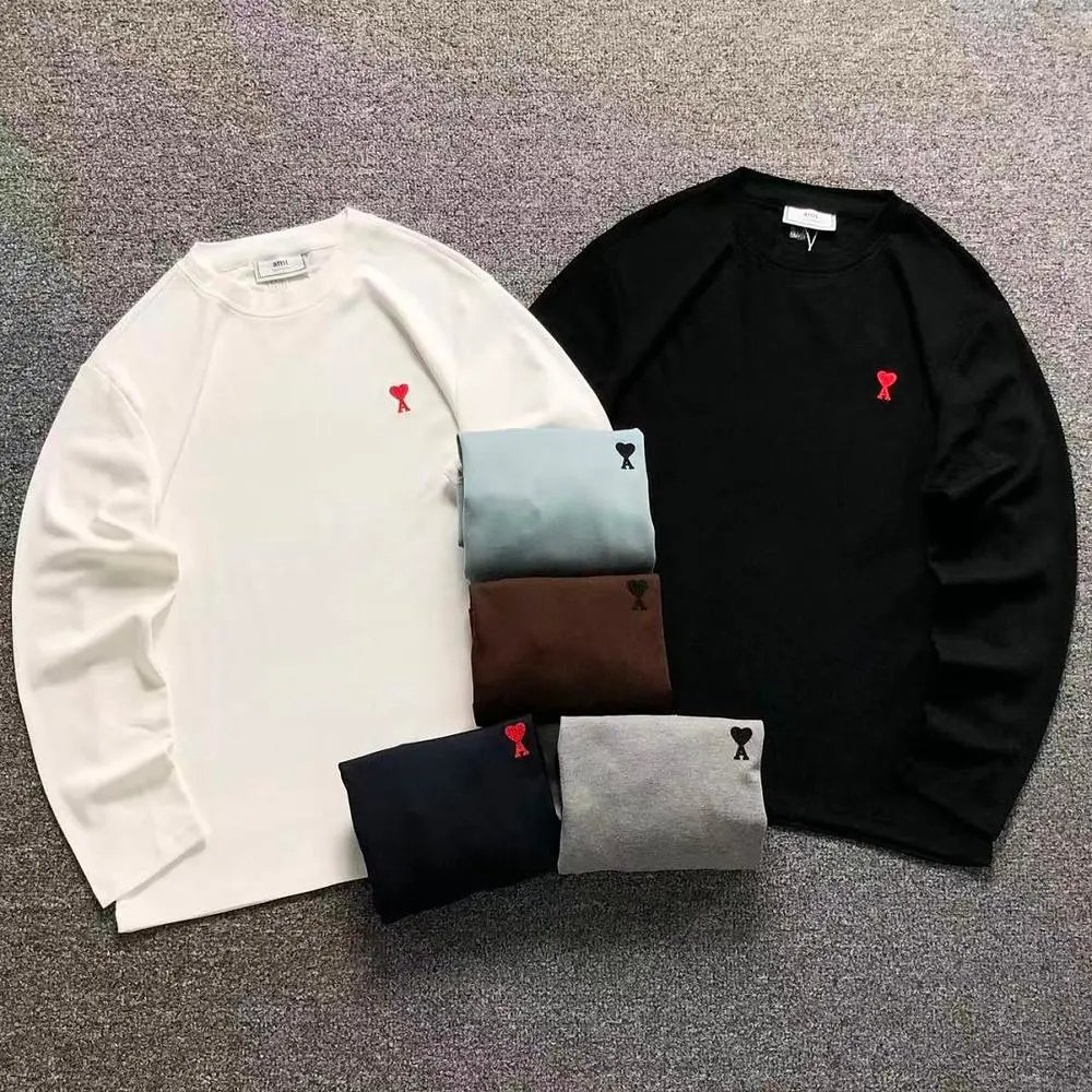 Ami small heart logo long sleeve tee — W2CFinds curated find