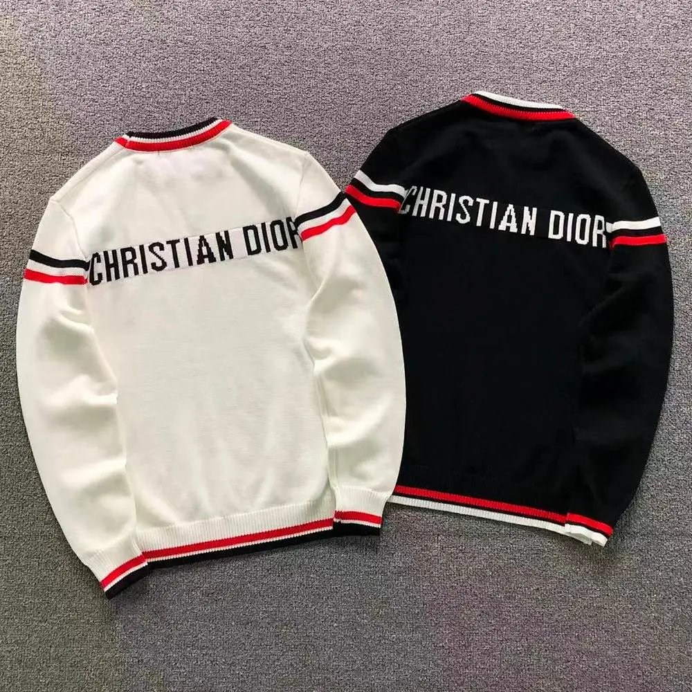 Dior logo‑intarsia crew‑neck sweater — W2CFinds curated find