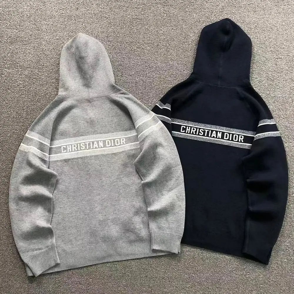 Dior Christian Dior logo knit hoodie — W2CFinds curated find