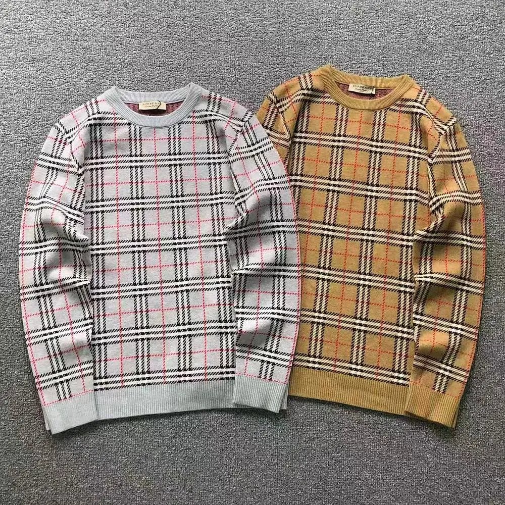 Burberry plaid jacquard crew neck sweater — W2CFinds curated find