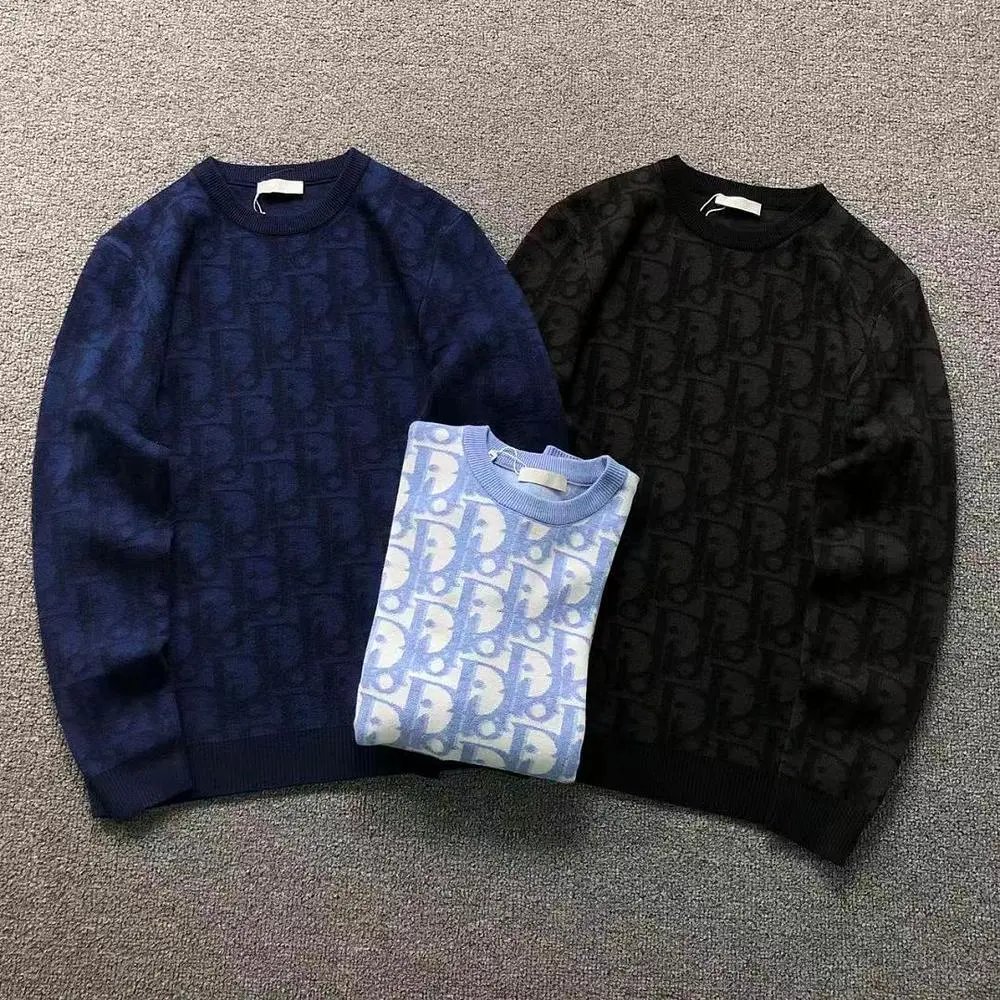 Dior oblique jacquard crew neck sweater — W2CFinds curated find