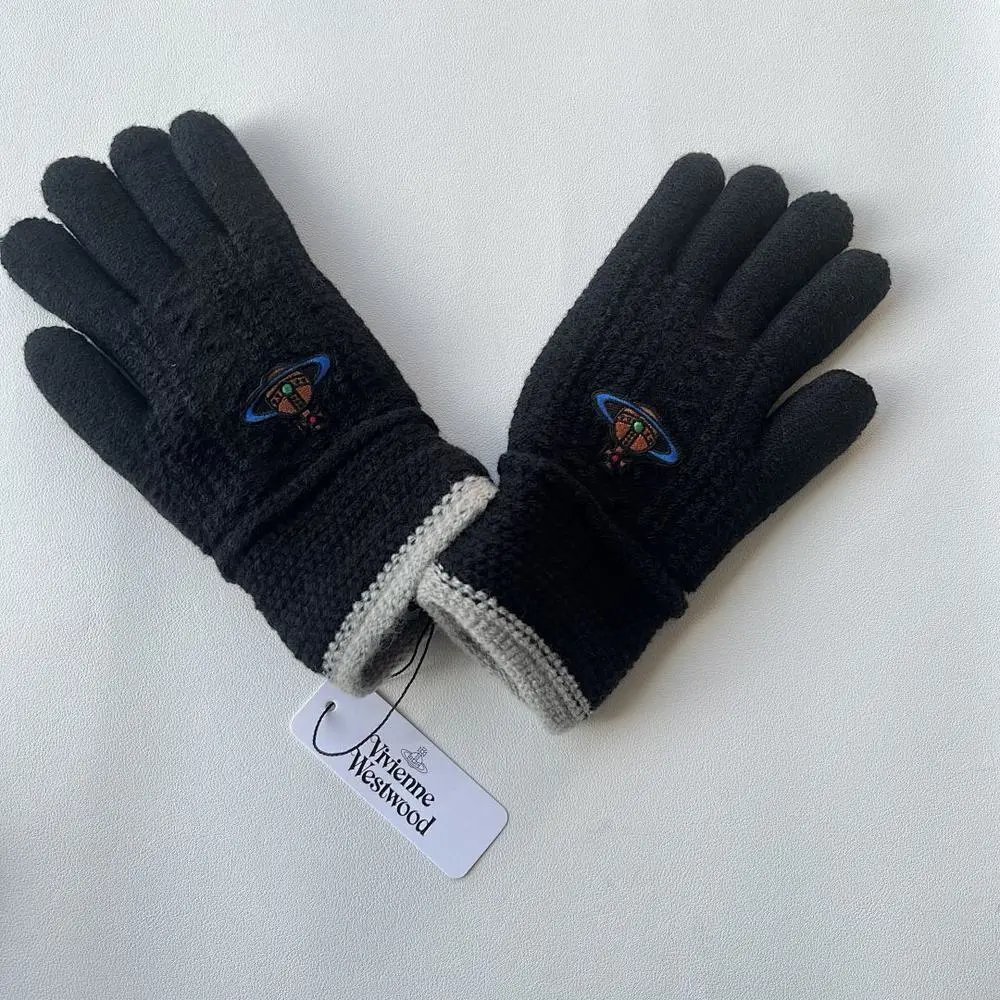 Vivienne Westwood Gloves Orb-embroidered knit — Style 1