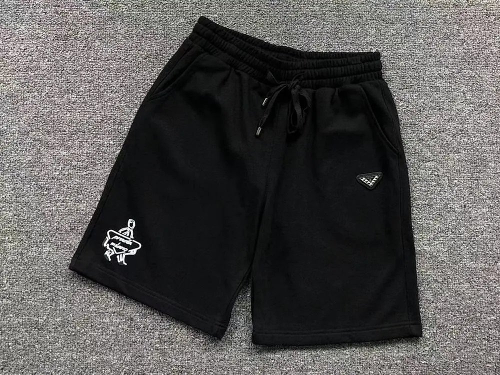 Prada Shorts Drawstring sweat with triangle logo patch image 4