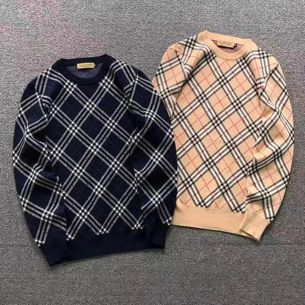 Burberry plaid crew‑neck sweater — W2CFinds curated find