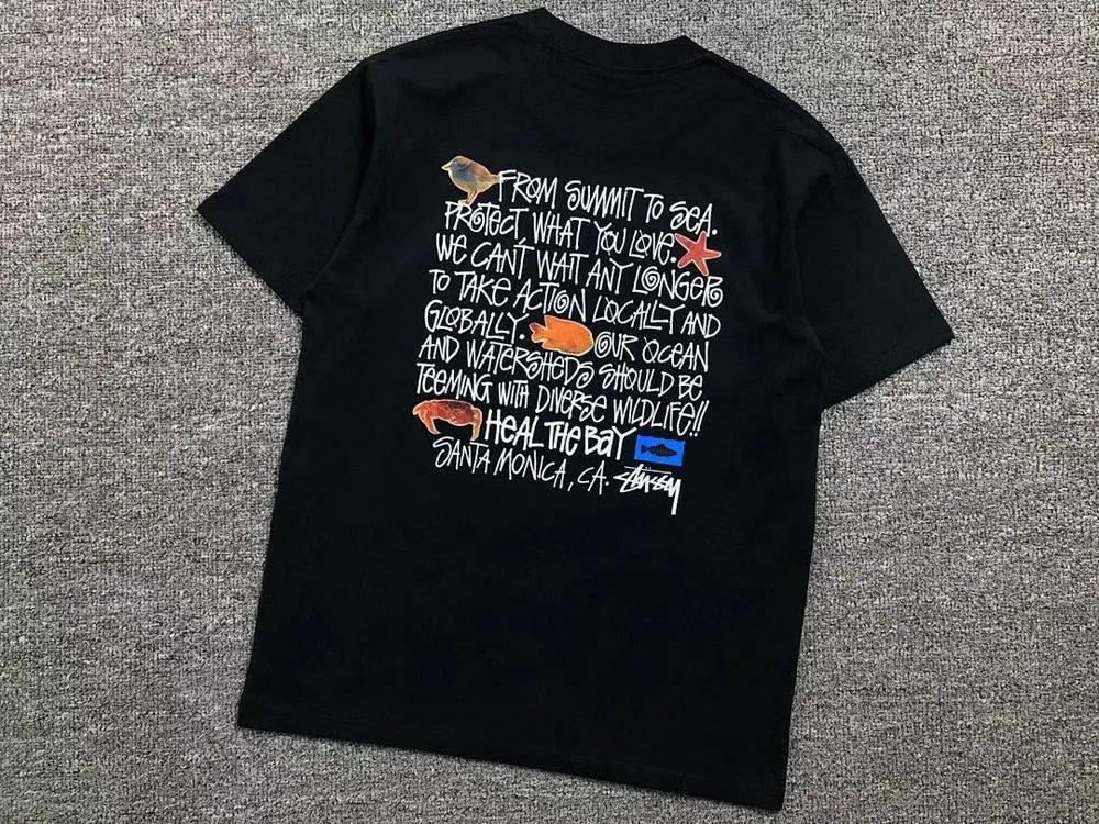 Stüssy T-Shirts Santa Monica Heal the Bay graphic image 2