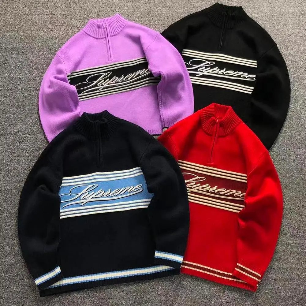 Supreme half zip striped sweater — W2CFinds curated find