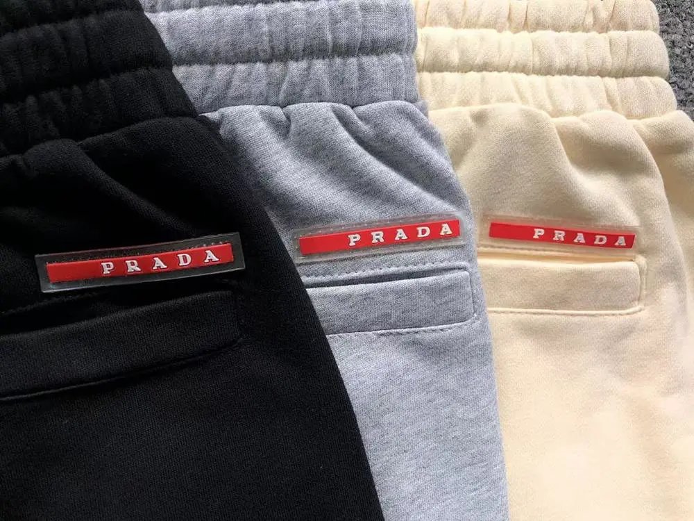 Prada Shorts Drawstring sweat with triangle logo patch image 7