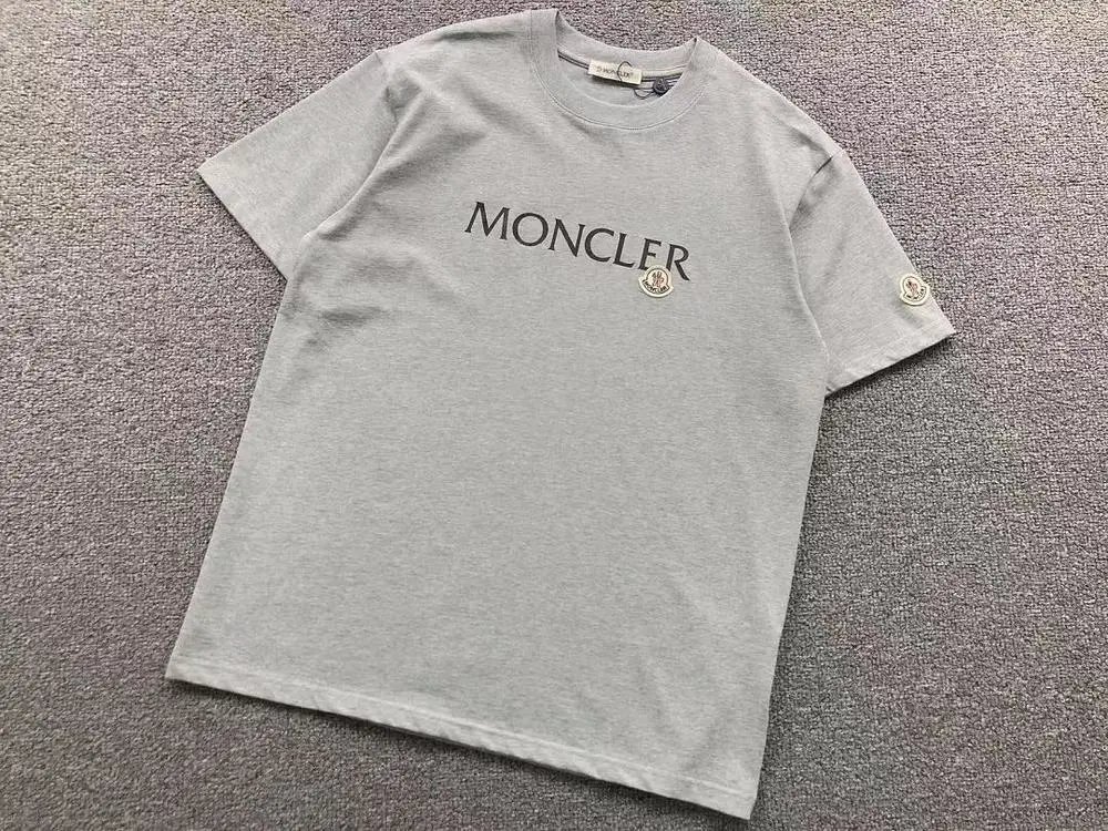 Moncler T-Shirts Short-Sleeve Logo T-Shirt with Sleeve Patch image 9