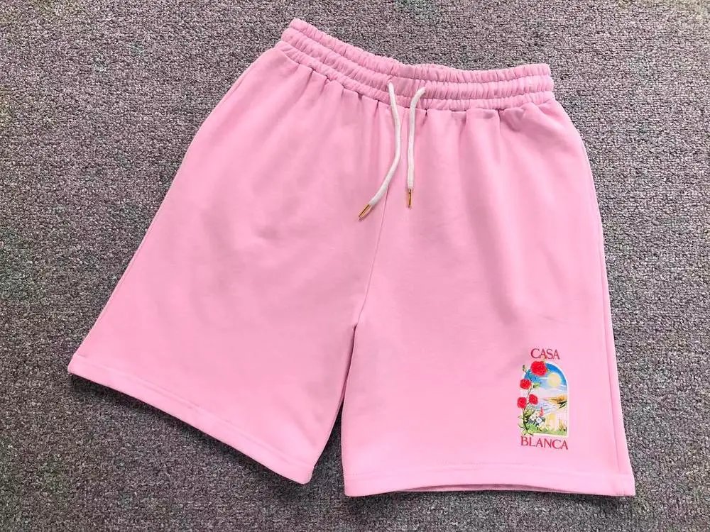 Casablanca Shorts Drawstring with floral arch graphic image 4