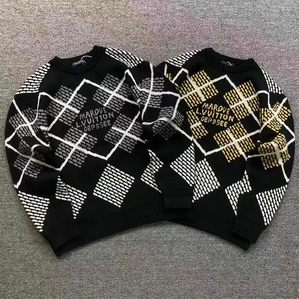 Louis Vuitton argyle jacquard sweater — W2CFinds curated find