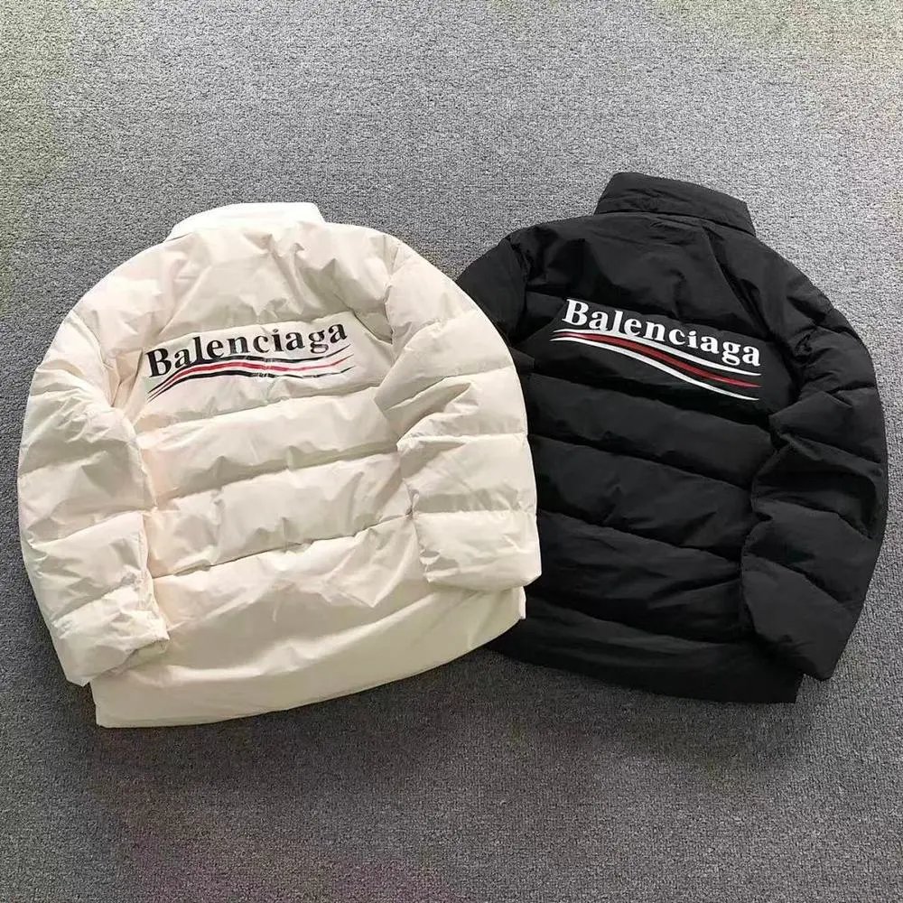 Balenciaga back logo stand collar down jacket — W2CFinds curated find