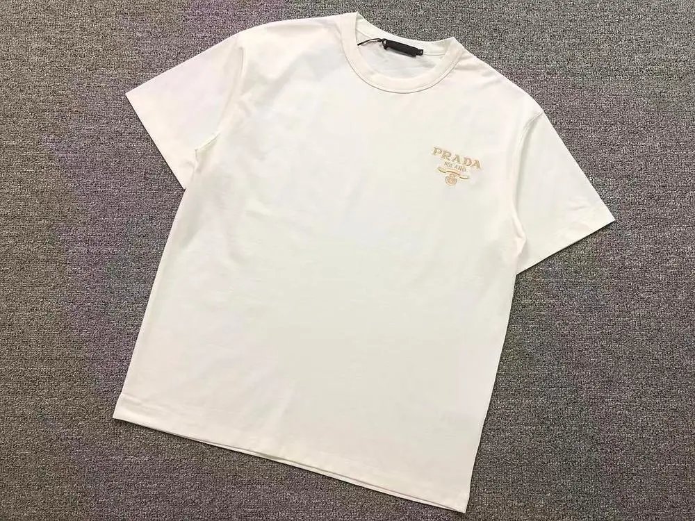 Prada T-Shirts Short-Sleeve Crewneck Logo T-Shirt image 2