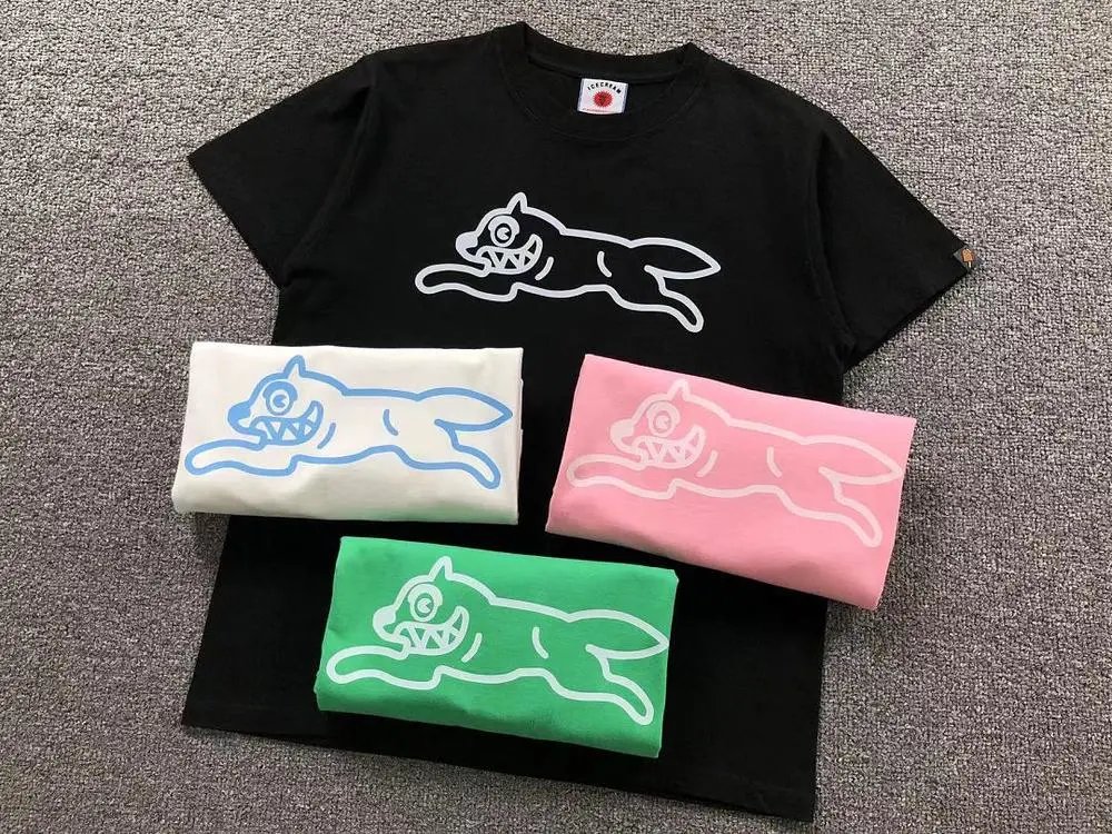 ICECREAM T-Shirts Short-Sleeve Running Dog Logo Graphic image 6