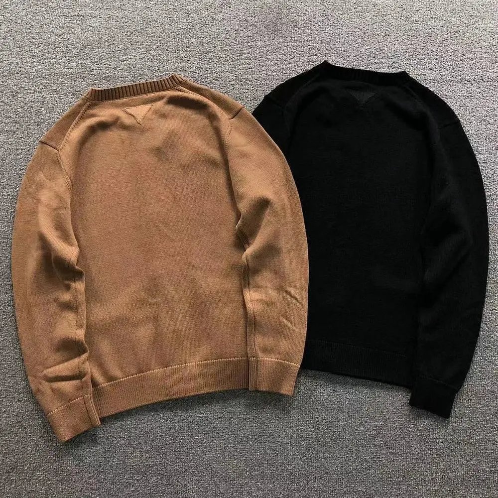 Prada triangle logo crew neck sweater — W2CFinds curated find