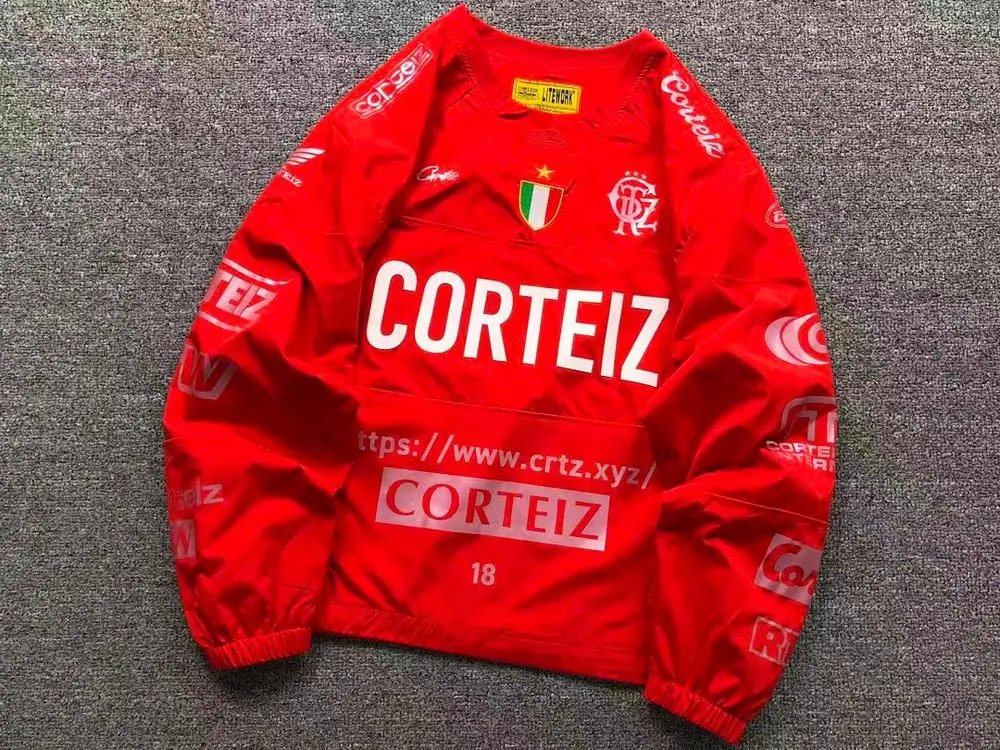 Corteiz Jackets Logo-Print Pullover Sports Jacket image 2
