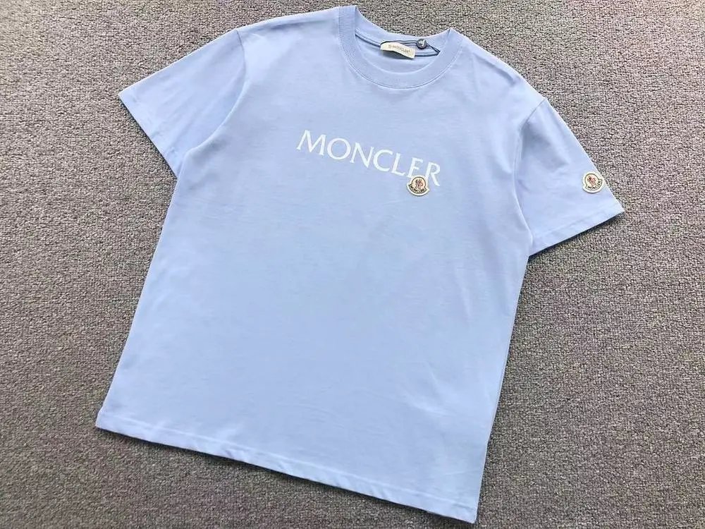 Moncler T-Shirts Short-Sleeve Logo T-Shirt with Sleeve Patch image 8