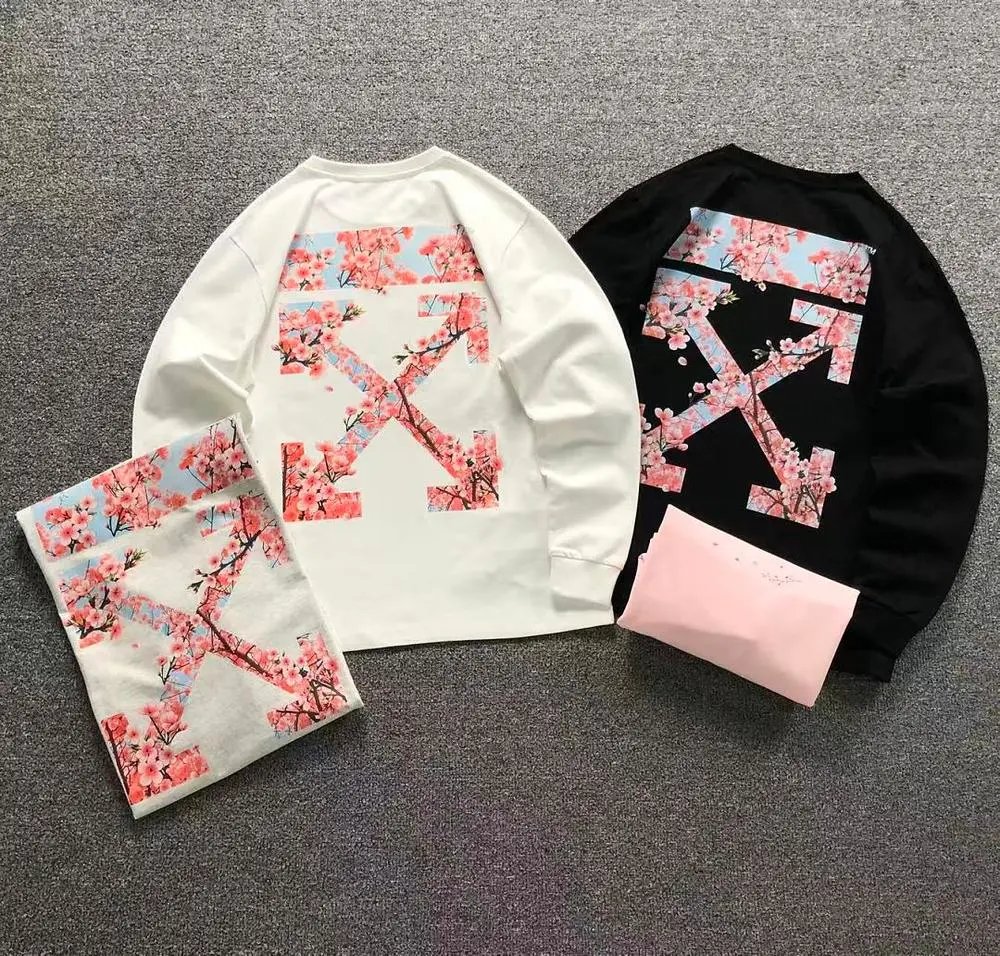 Off-White cherry blossom arrow long sleeve tee — W2CFinds curated find